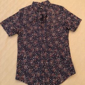Men’s floral short sleeve button down